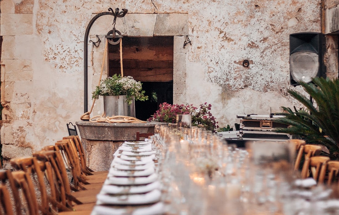 decoracion mesa rustica boda campestre mallorca